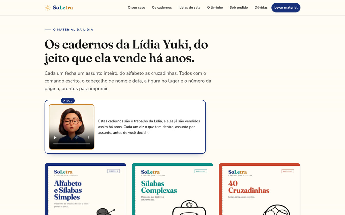 SoLetra: Os cadernos da Lídia, um por assunto, prontos para imprimir